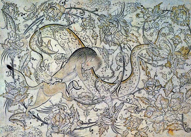 Şahkulu, “saz”-style illuminated manuscript, mid-16th century.