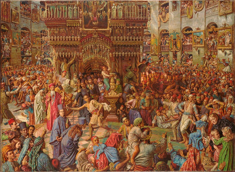 William Holman Hunt, The Miracle of the Holy Fire, 1892–1899.