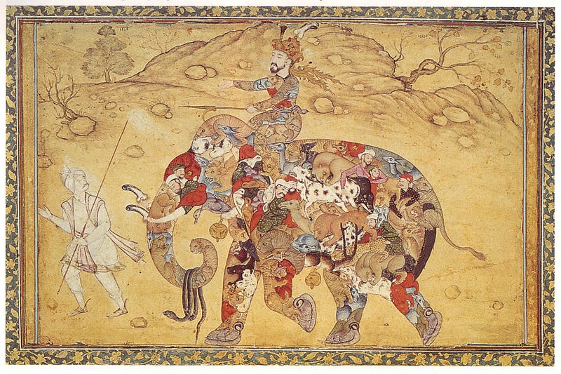 A Composite Elephant And Rider (Mughal), 1600–1640.