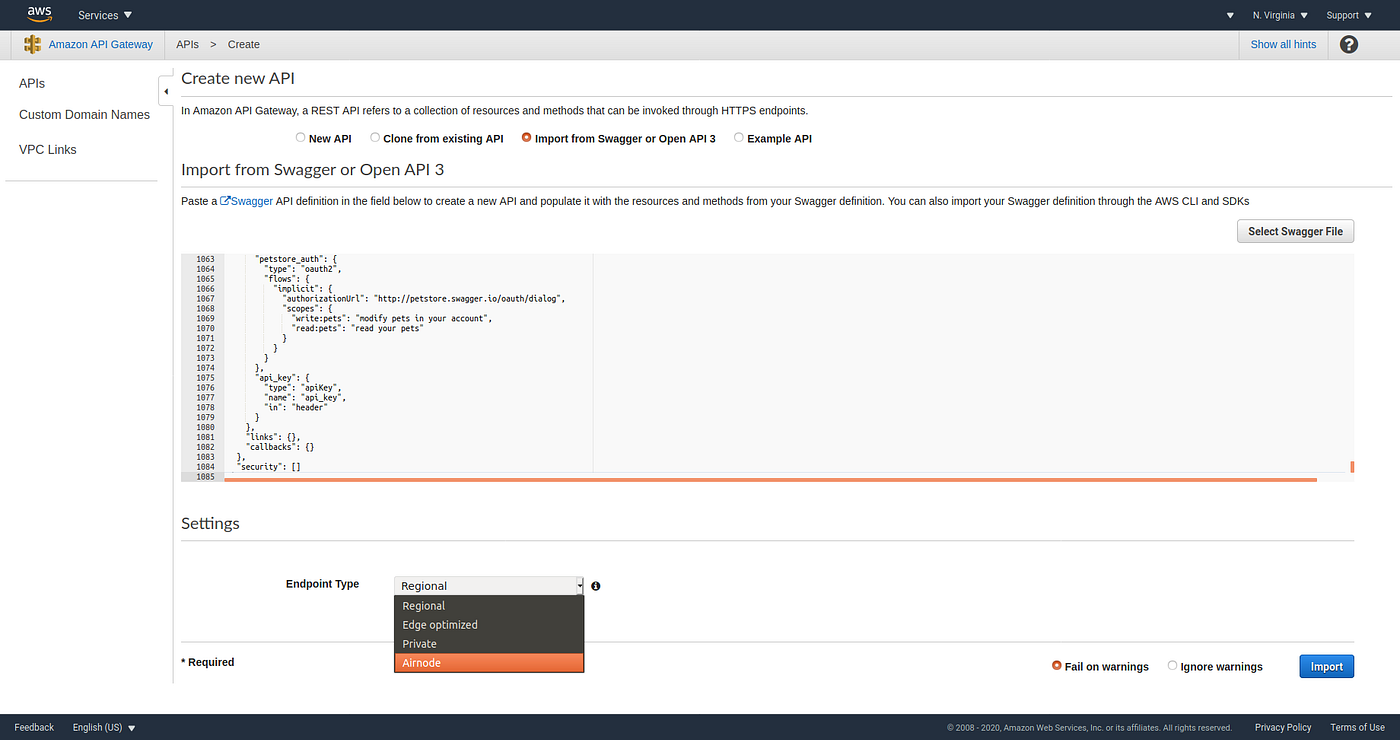 Obligatory disclaimer, I added “Airnode” to the drop-down menu :)